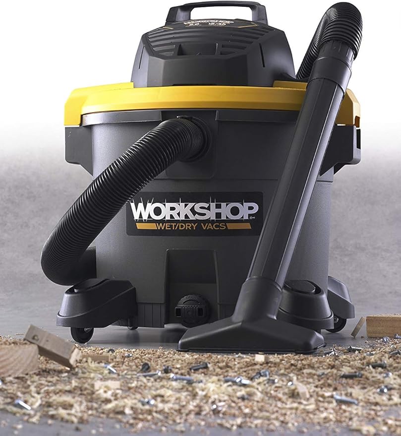 WORKSHOP Wet/Dry Vacs Shop Vacuum WS1200VA 12-Gallon 5.0 Peak HP General Purpose Wet Dry Vacuum Cleaner with Filter, Dust Bag, Hose and Attachments for Home, Workshop and Jobsite Cleaning