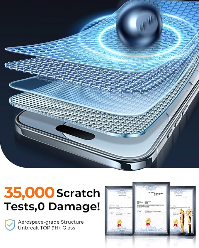 MRGLAS TOP 9H+ Glass 2+2 Packs for iPhone Air Privacy Screen Protector
