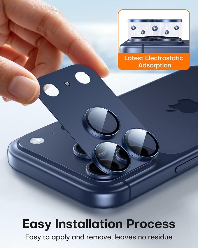 TAURI 2 Pack for iPhone 17 Pro Camera Lens Protector, Full Coverage
