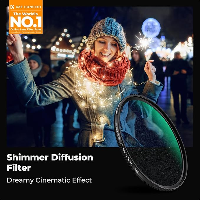 K&F CONCEPT 52mm Shimmer Diffusion 1 Effect Filter Optical Glass 18