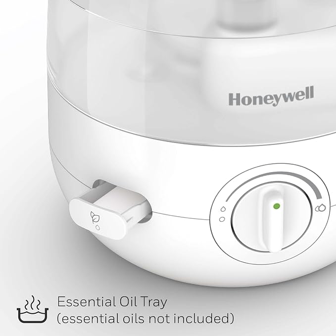 Honeywell Mini Cool Mist humidifier, Easy to Fill and Clean, humidifier for small Bedroom, Kids Rooms, or office. Ultra Quiet Operation and Auto Shut-Off - White, HUL525W