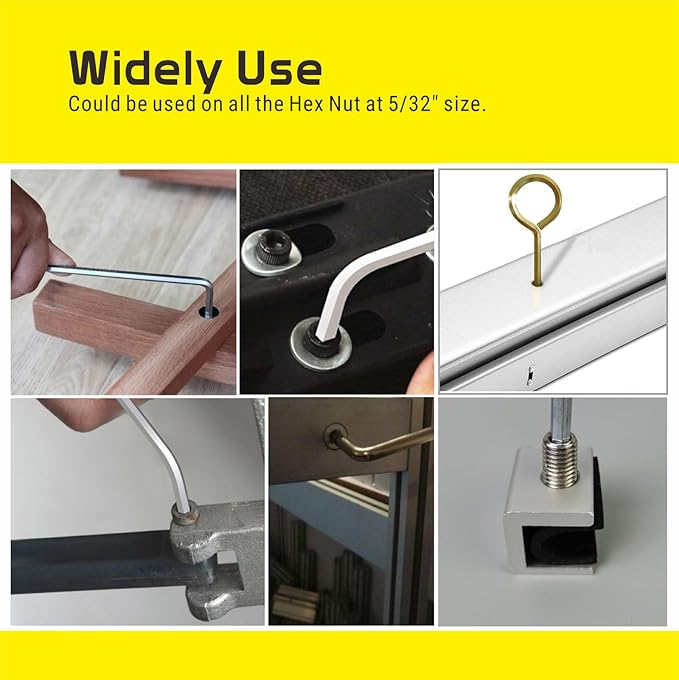 5/32" Standard Hex Dogging Key, Allen Key Sets Wrench Fit on Keychain Push Bar Panic Exit Device Keys - 5 Pack