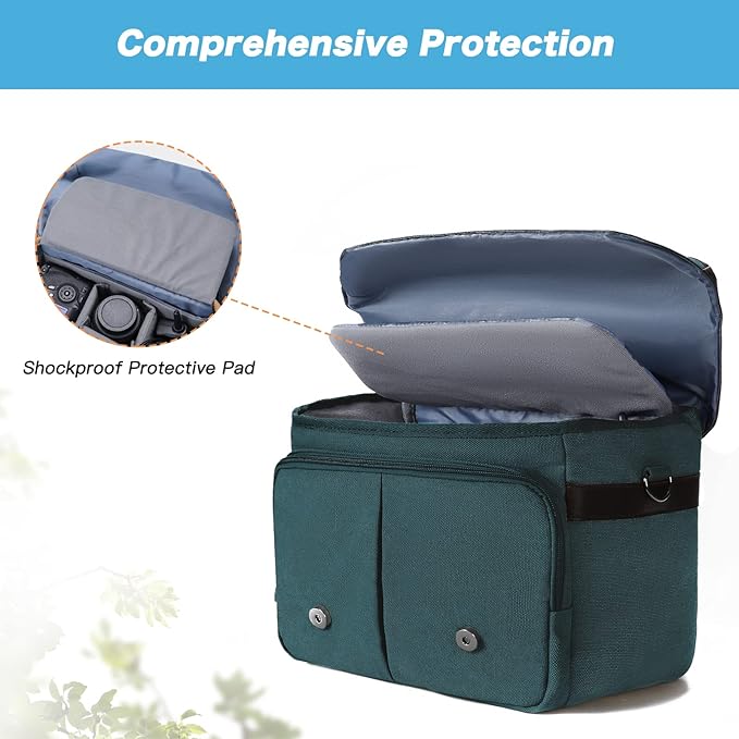 MOSISO Camera Case Crossbody Shoulder Messenger Bag, DSLR/SLR/Mirrorless
