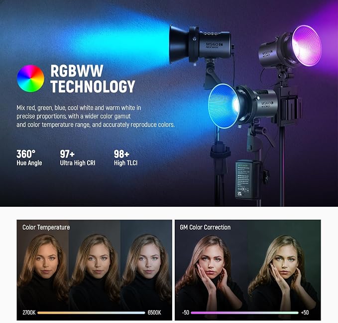 NEEWER MS60C RGBWW LED Video Light