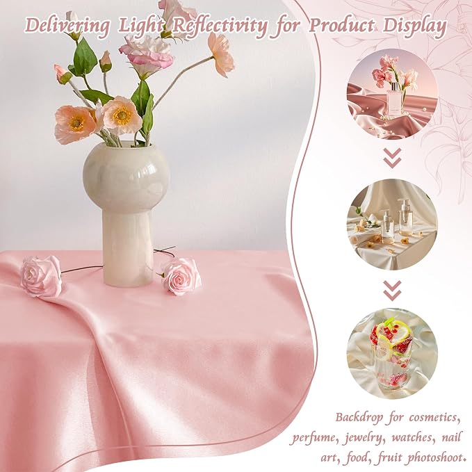 RUDONG M Satin Photography Backdrop 3.3x2.5ft