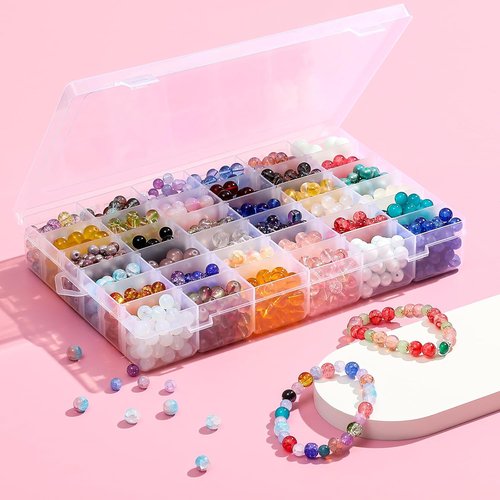 Clear Plastic Organizer Box by [Brand Name] - 36 Grids with Adjustable Dividers for Crafts, Jewelry & Tackle