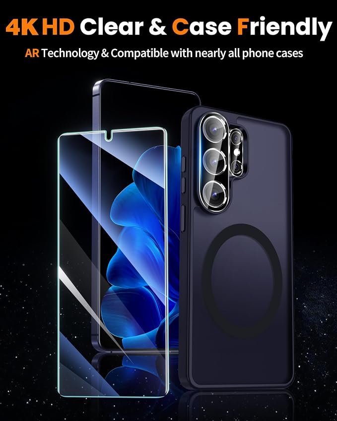 letosan 3 Pack for Samsung Galaxy S26 Ultra Screen Protector Tempered Glass + 2