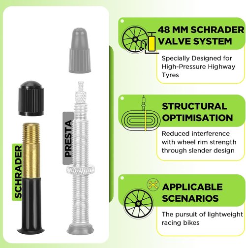 FV42/AV48/FV60mm 700C Bike Tube by [Brand Name] - Durable Butyl Inner Tube with 2 Tire Levers | Fits 700x25C to 700x32C