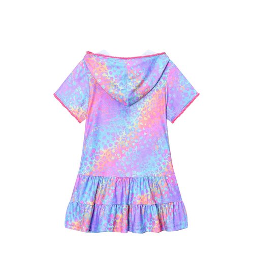 LUCKYGAL Girls Swimsuit Cover Up Kids Terry Swim Coverup Leopard Beach Pool Wraps, 3t 4t