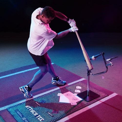 Attack Mat - Premium Baseball & Softball Batting Mat with Optimal Contact Point Guide | Perfect for Hitting Instructors