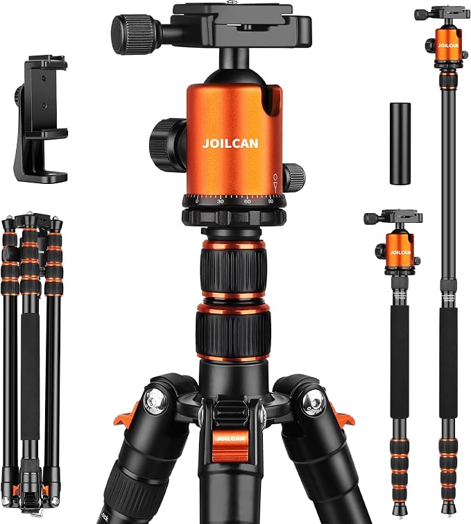80/85 inches Heavy Duty Tripod for Camera and Phone, DSLR Binoculars Spotting