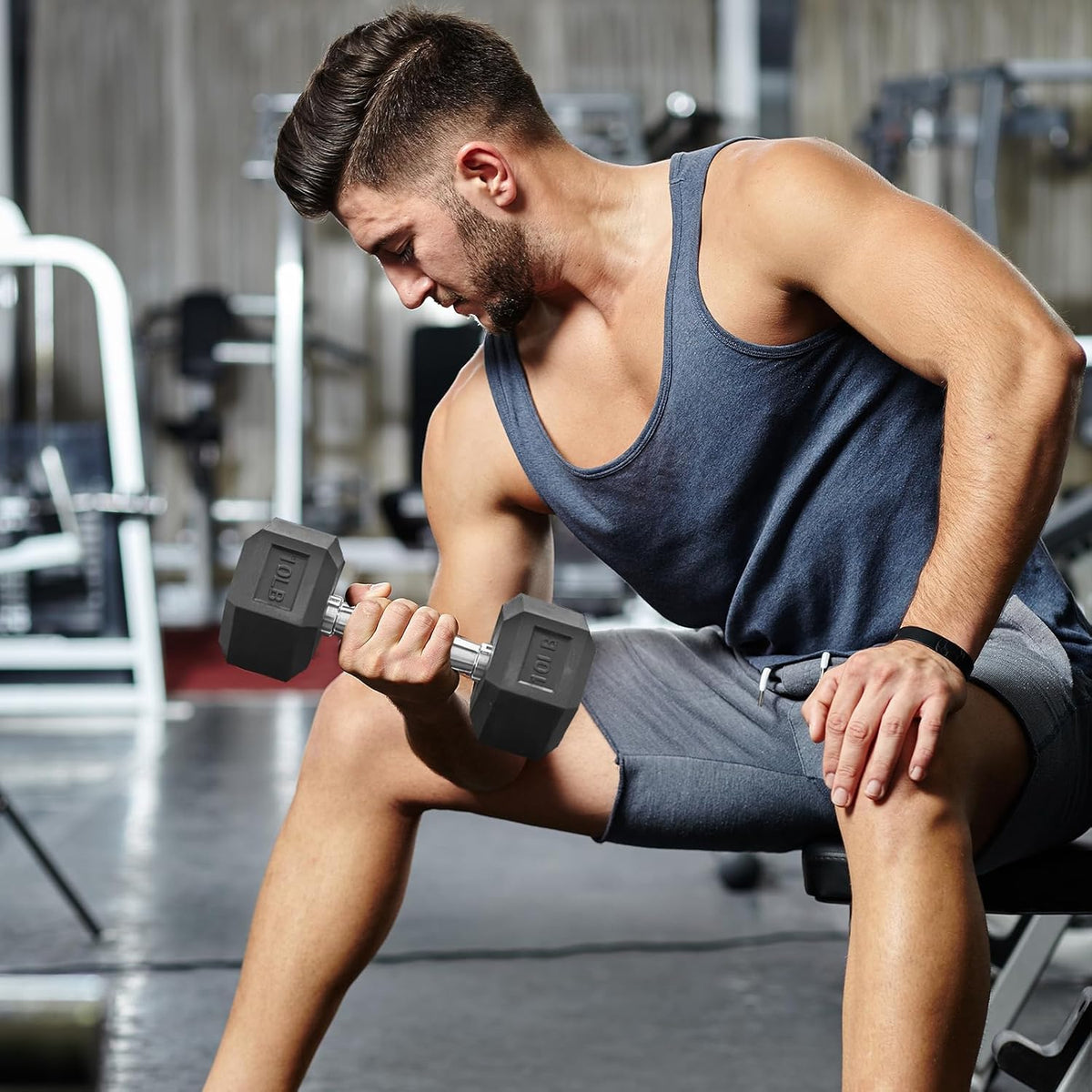 Rubber Hex Dumbbell Set | 15 lb - 550 lb Heavy-Duty Free Weights for Home Gym Strength Training