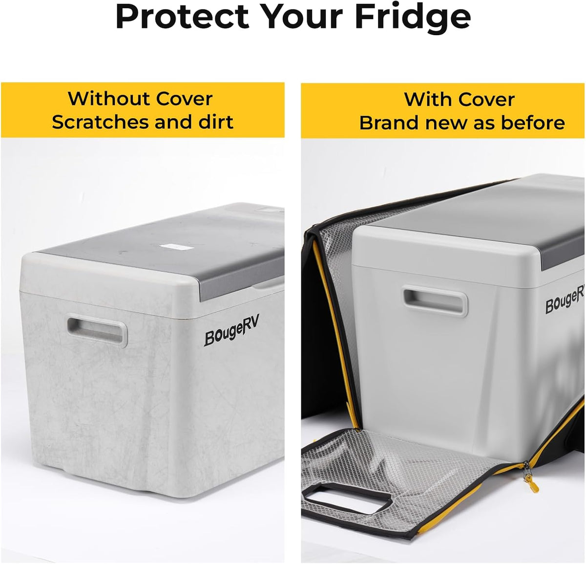 BougeRV 23 Quart Insulated Protective Cover, 12 Volt Car Freezer Cover for BougeRV CR22 Refrigerator (Refrigerator NOT Included, NOT for CRPRO Fridge)