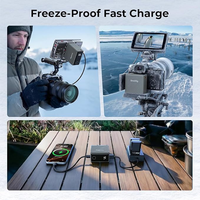 SMALLRIG NP-F970 Battery, 7500mAh USB-C Camera Battery, 2H 36W PD Fast Charge