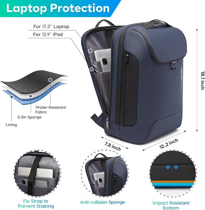 BANGE Laptop Backpack for 17.3Inch Notebook, Waterproof Travel Backpacks