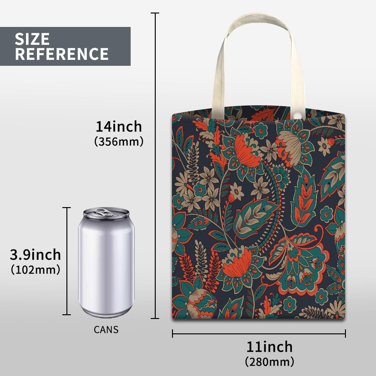 Car Trash Can, Cute Car Trash Bag, Hanging Car Organizer and Storage Bag, Trash Bin for Car Accessories, Vehicle, Travelling, Camping Luxury Paisley Flowers