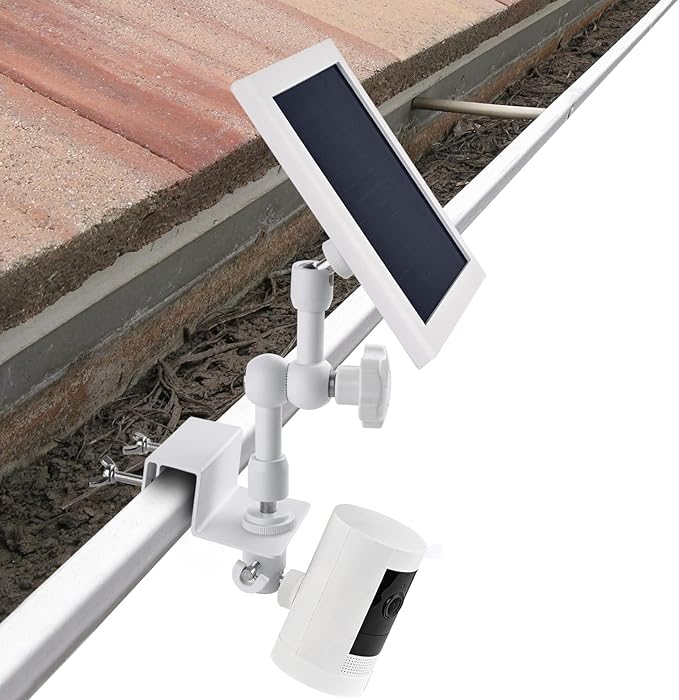 2-in-1 Gutter Mount for Solar Panel, Stick Up Cam Battery, Spotlight Cam and