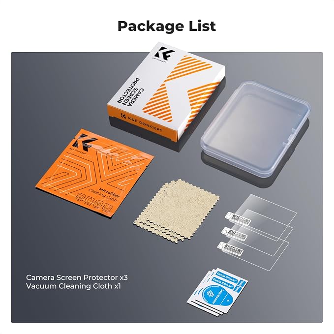 K&F CONCEPT 3 Pack Camera Screen Protector Compatible