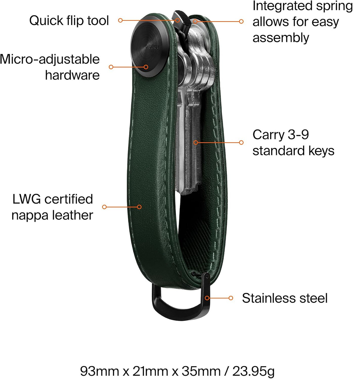 Orbitkey Key Organizer Pro - Leather