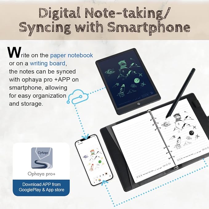 Ophaya Digital Smart Pen Smart Notebook and Board Writing Set