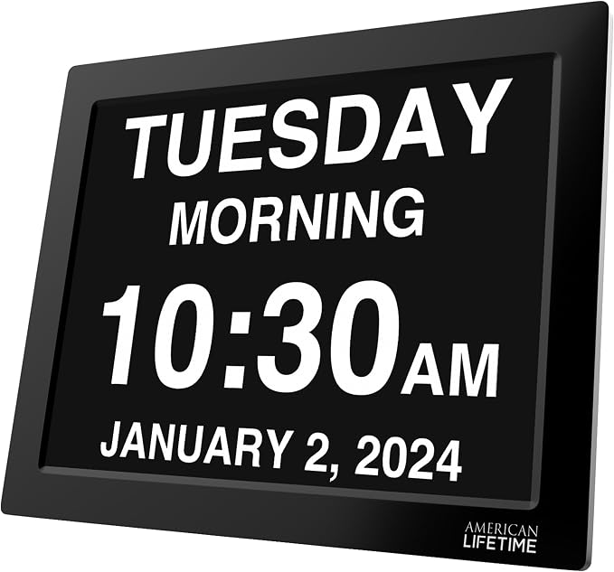 American Lifetime New 2026 Dementia Clock Large Digital Clock