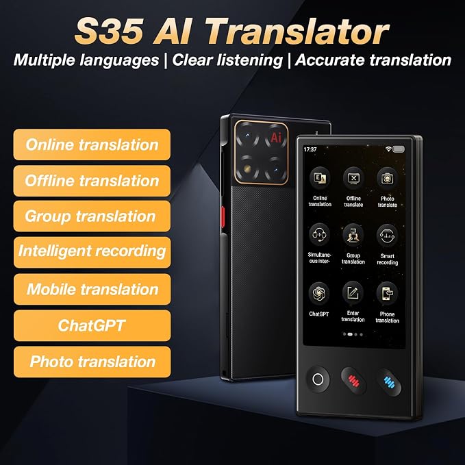Language Translator Device 2025, AI & ChatGPT & No WiFi Needed, Real-Time Two