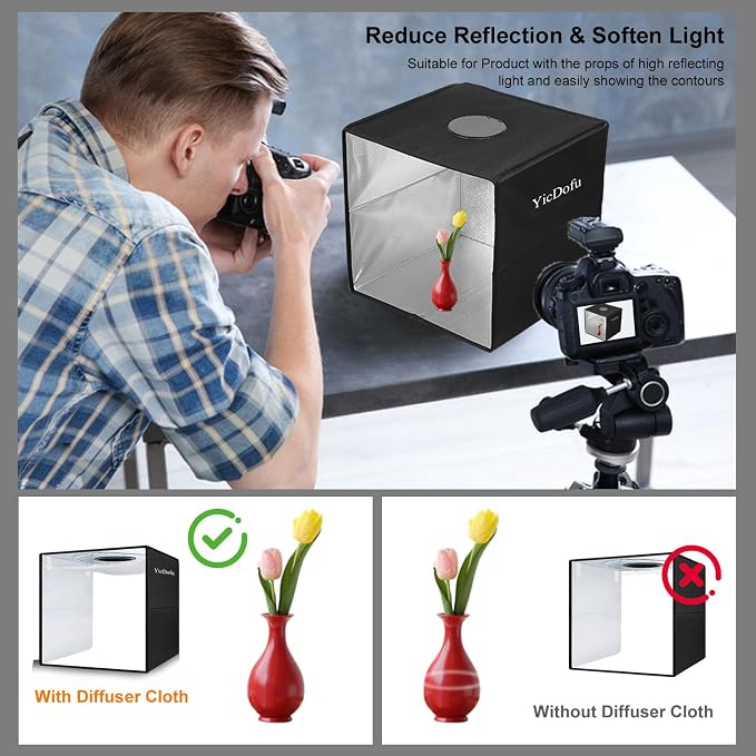 16 Inch Photo Light Box, CRI>90 Photography Shooting Tent