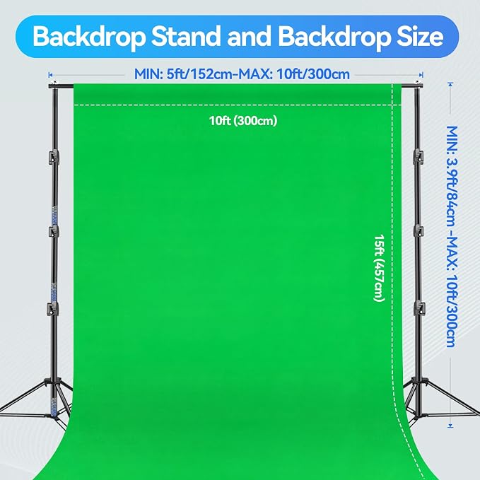 EMART 10X10 FT Green Screen Backdrop Kit, Photography Umbrella