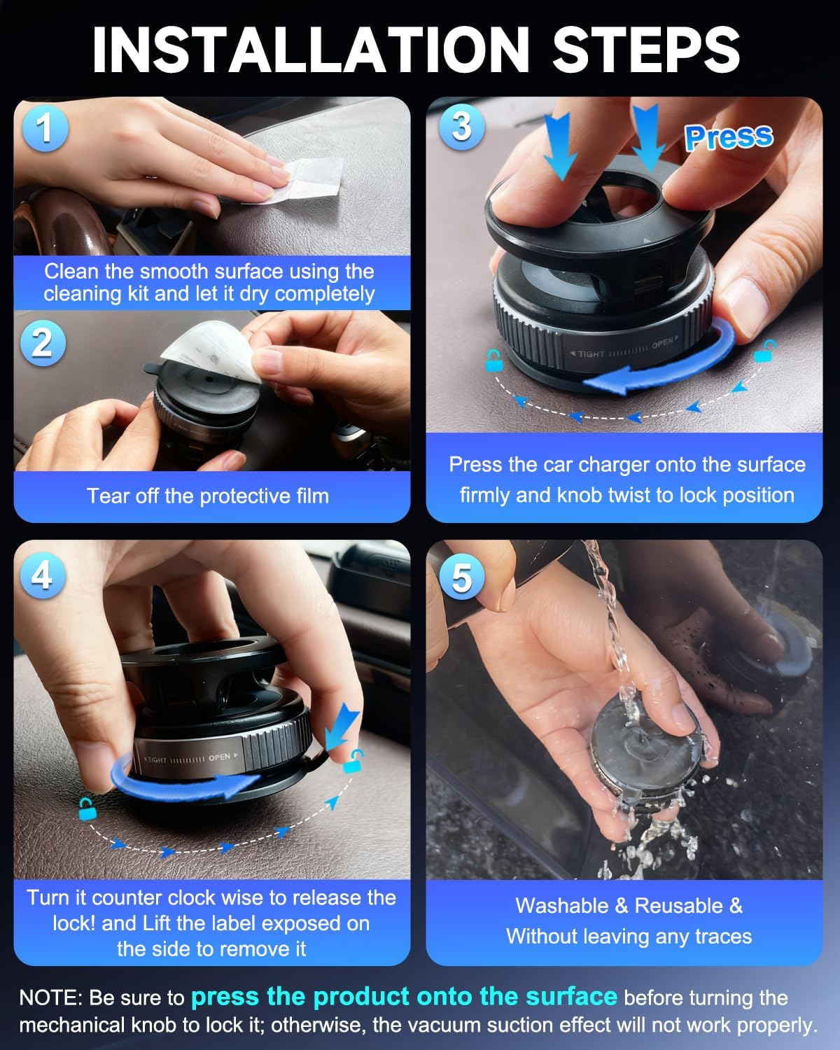 for MagSafe Car Mount, Vacuum Magnetic Car Phone Holder Stand for Your Car