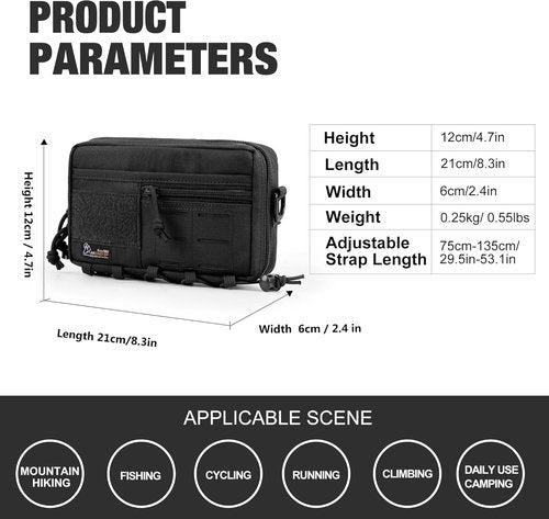 Mardingtop Tactical Molle Utility Pouch - Small Military EDC Tool Organizer Bag in Durable 600D Cordura