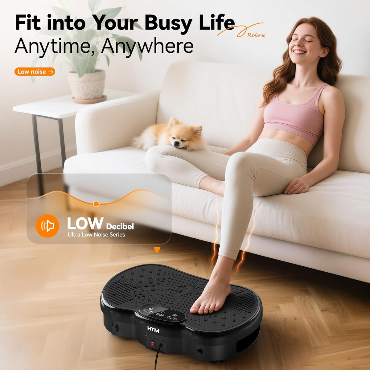 Skiennix Vibration Plate Exercise Machine - Whole Body Shake Plate for Weight Loss | 300 Lbs Capacity, 120-Speed, 9 Workout Modes