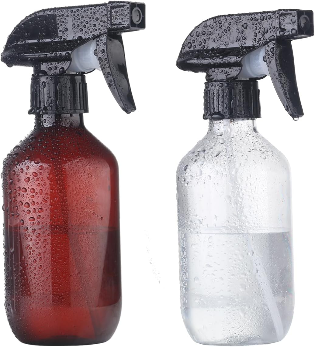 Teyssor Spray Bottles | BPA-Free 10 oz Fine Mist Spray Bottle - 2 Pack for Hair, Cooking, Cleaning