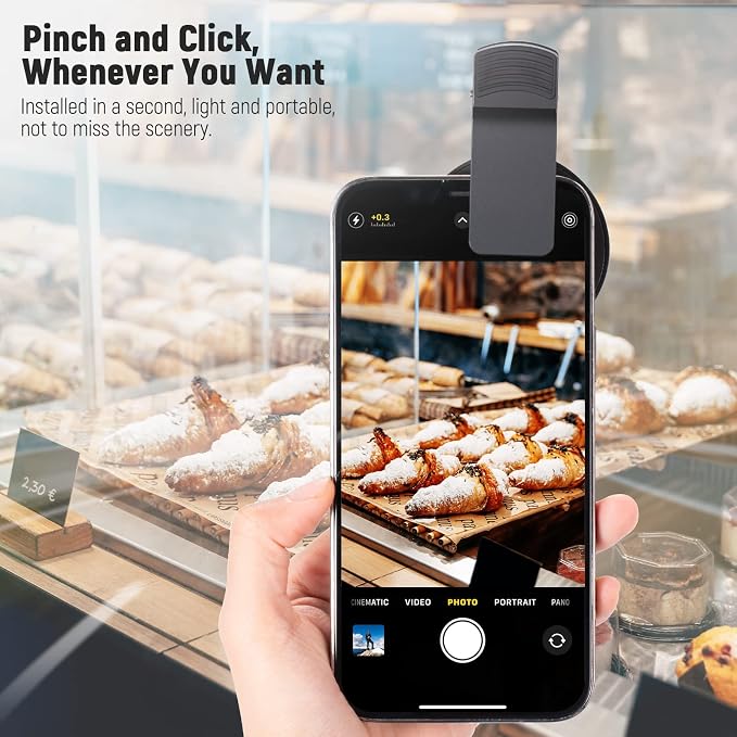 NEEWER 52mm CPL Filter for Phone, Clip On Circular Polarizing Lens Filter