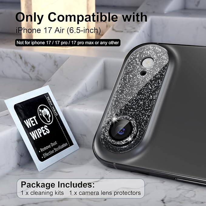 Choiche Compatible for iPhone 17 Air Camera Lens Protector, Bling Camera Cover