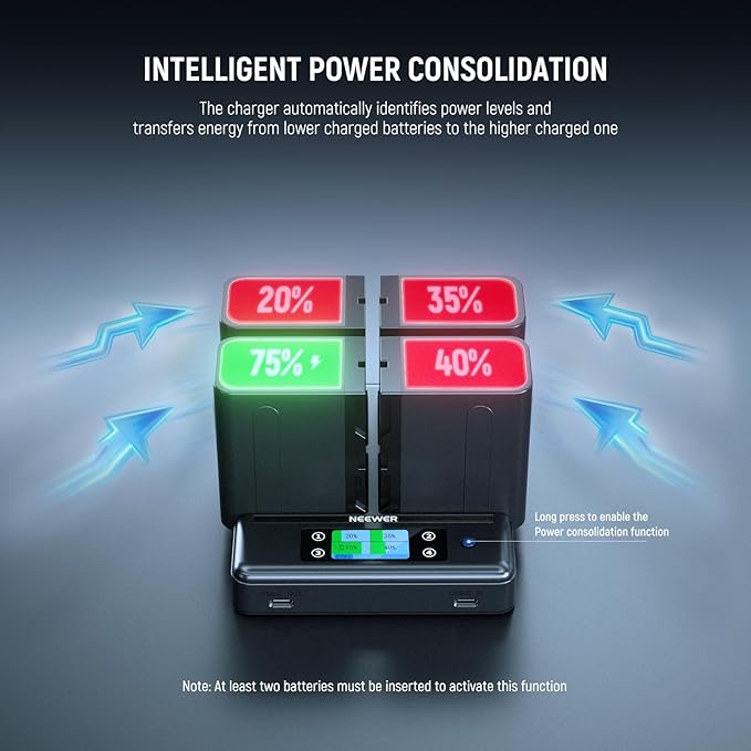 NEEWER NP-F970 4 Channel Charger
