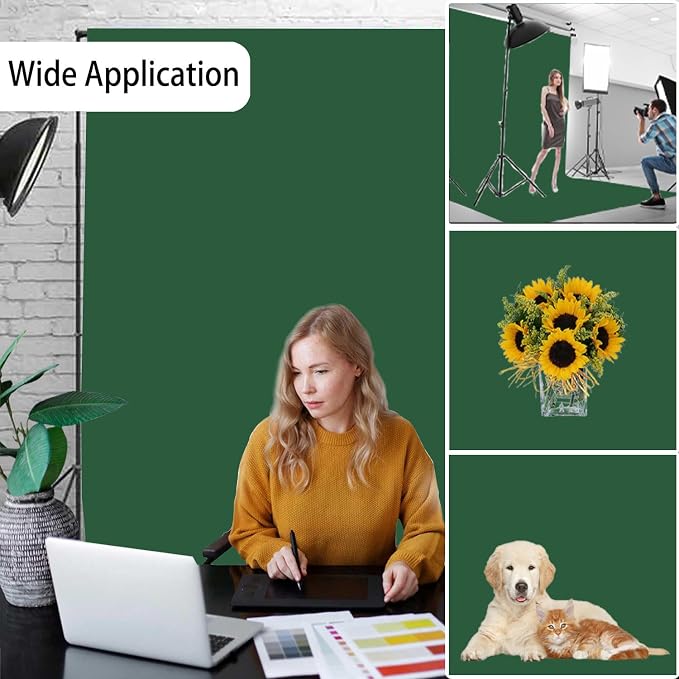 Dark Green Photography Backdrop