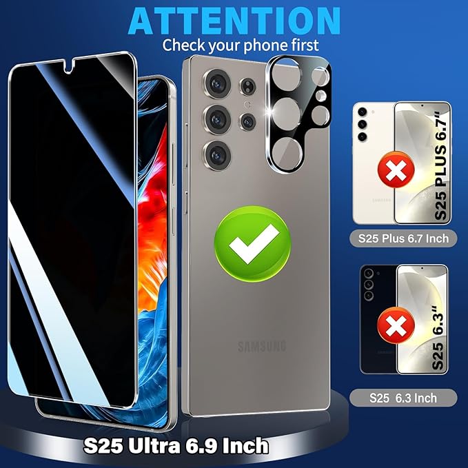 3 Pack Privacy Screen Protector
