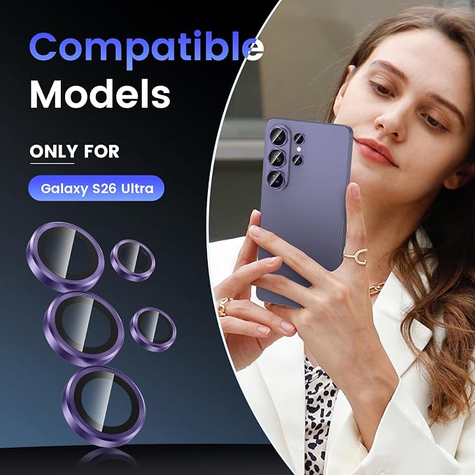Tensea (3+2PCS Compatible with Samsung Galaxy S26 Ultra Camera Lens Protector