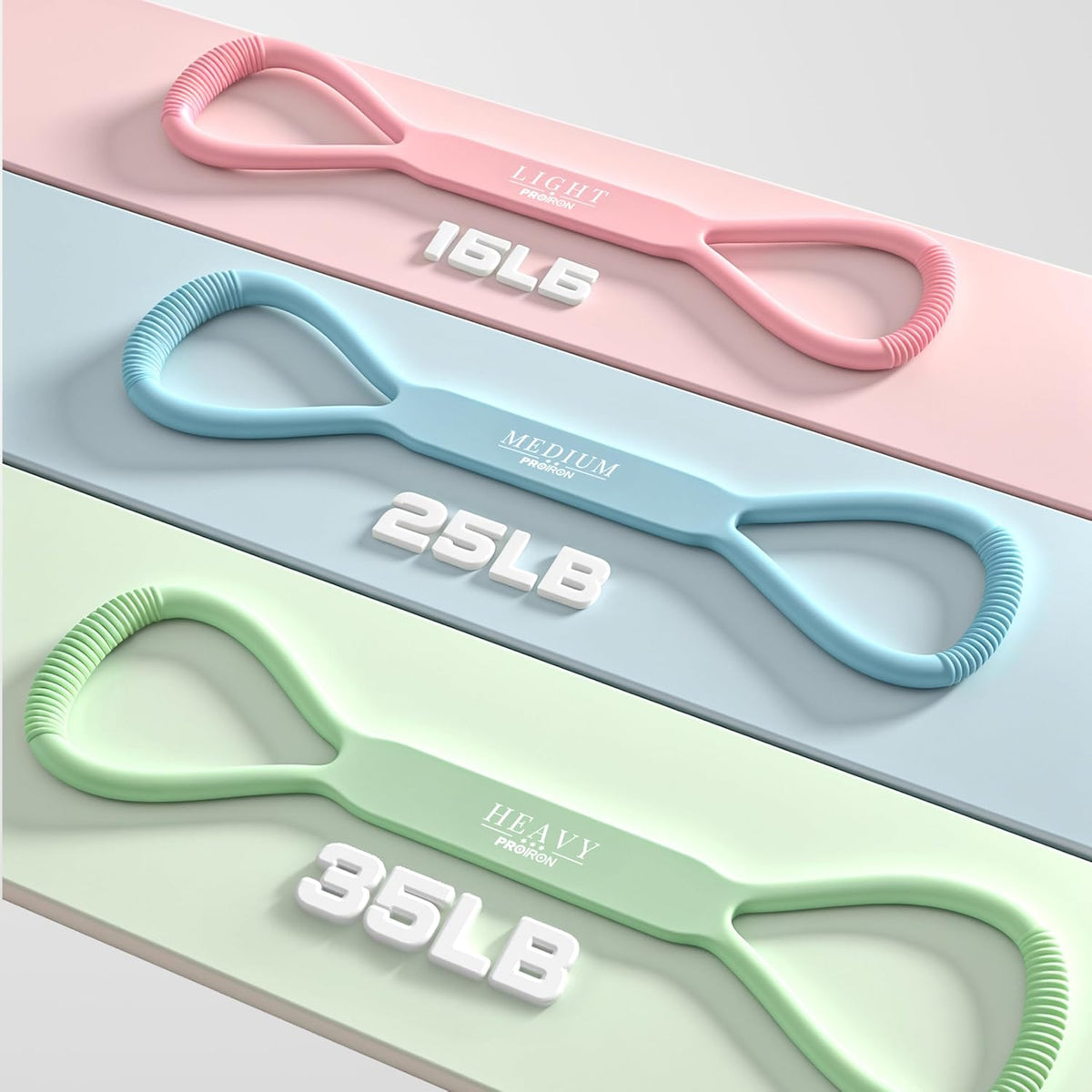 PROIRON Figure 8 Resistance Bands - Versatile 15/25/35 LBS for Yoga & Strength Training | Ideal for Arm, Chest & Shoulder Stretching