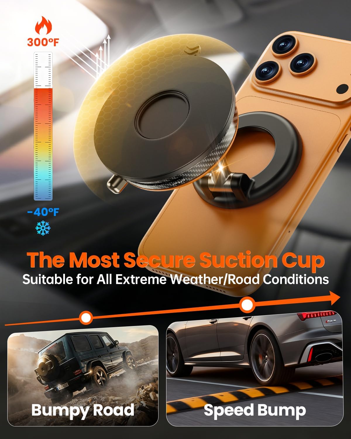 for Magsafe Car Mount, Vacuum Magnetic Phone Holders for Your Car