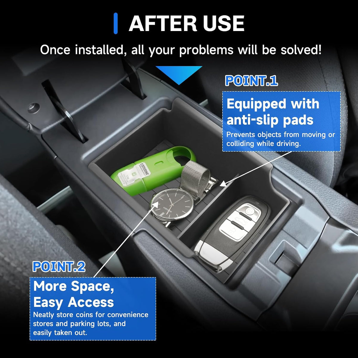 SXCY for 2025 2026 Nissan Kicks Center Console Organizer