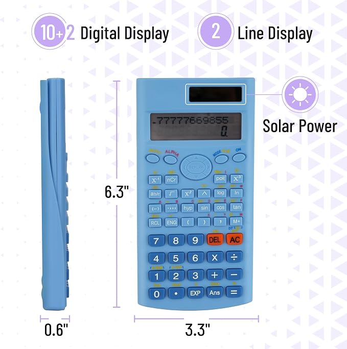 Mr. Pen- Scientific Calculators, 2 Line Display, Fraction and Statistics