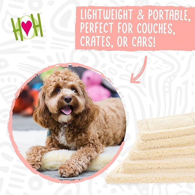 Hugglehounds Hugglefleece Dog Mat, Plush Soft And Durable Crate Mat, Machine Washable Bed (20"x24")