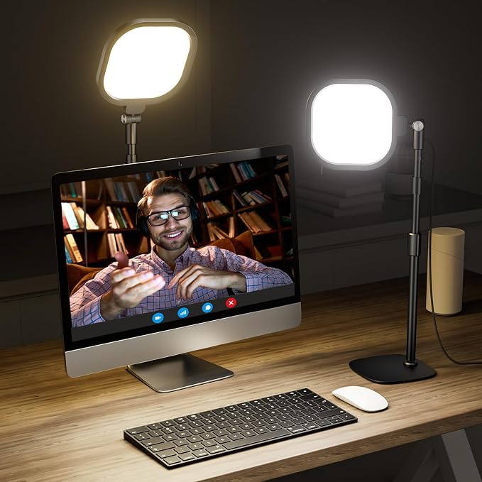 Zoom Lighting for Computer, Adjustable Desk Lighting for Video Calls, 30 Light