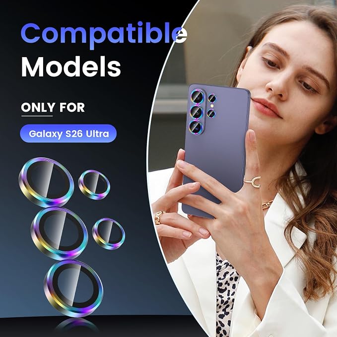 Tensea (3+2PCS Compatible with Samsung Galaxy S26 Ultra Camera Lens Protector