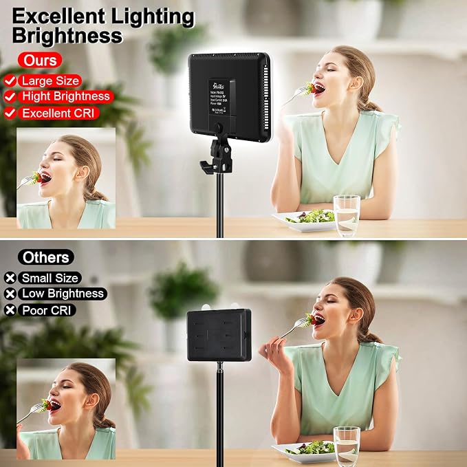 12" LED Video Light Kit, Streaming Lighting
