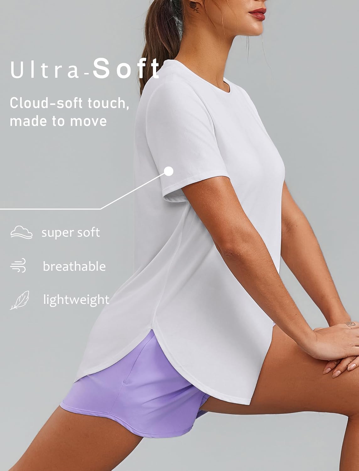 PINSPARK Workout Tops for Women - Short Sleeve Athletic Shirts with UPF 50+ | Quick Dry Gym & Hiking Outfits (S-3XL)