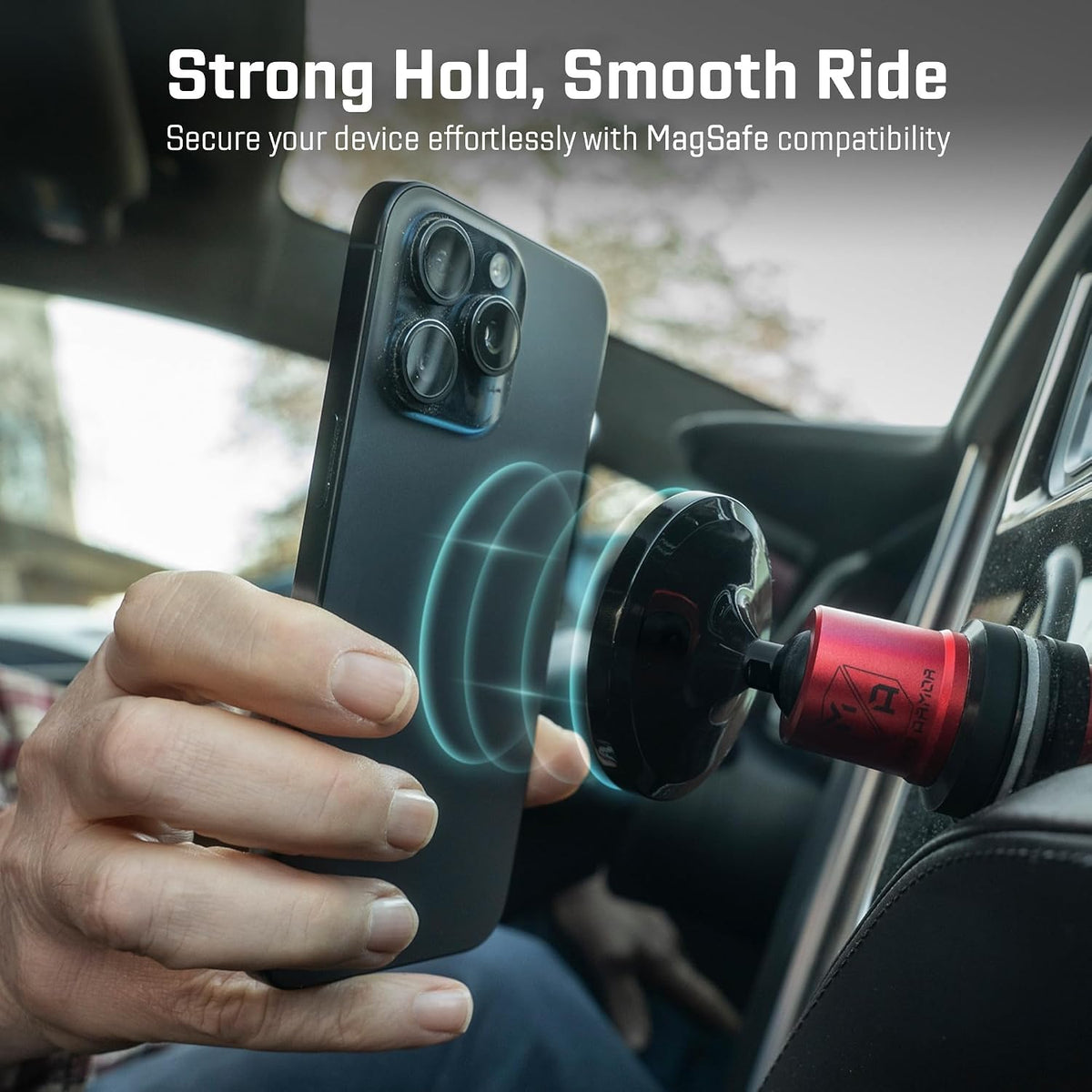 Mob Armor MobNetic Maxx MS MagSafe Phone Mount for Car, Red