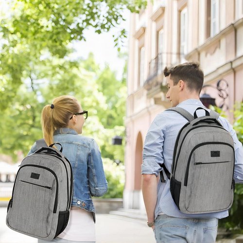 MATEIN Travel Laptop Backpack - Anti-Theft Slim Design, Water-Resistant, Fits 15.6 Inch Laptops | Grey