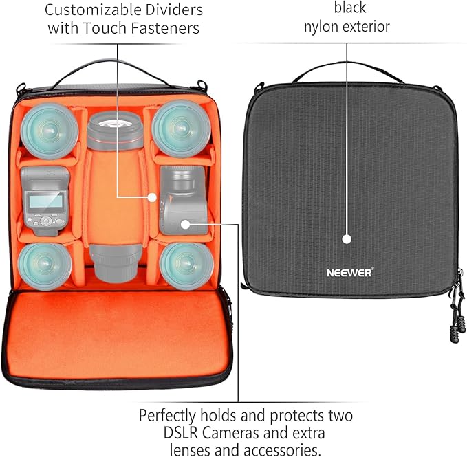 Neewer® Flexible Partition Camera Padded Bag Insert Protection Handbag
